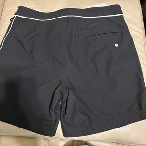 Original Penguin Black Shorts with White Lining